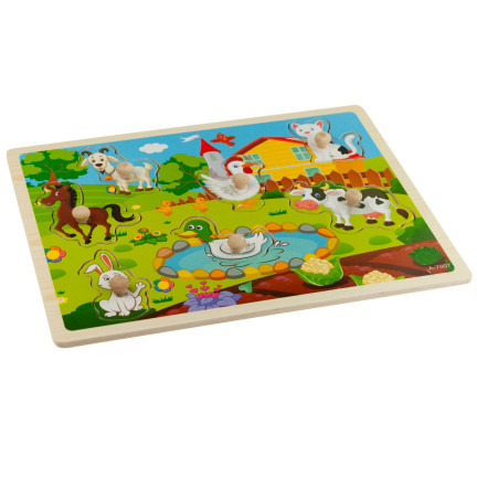 TG67287 vzdělávací kostky, puzzle s motivem farmy, skládačka pro batolata se zvířátky