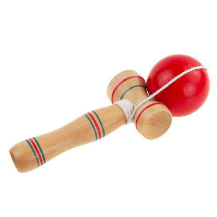 TG67313 kendama – klasická japonská dřevěná hra na obratnost, při které se chytají míčky