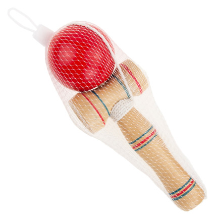TG67313 kendama – klasická japonská dřevěná hra na obratnost, při které se chytají míčky