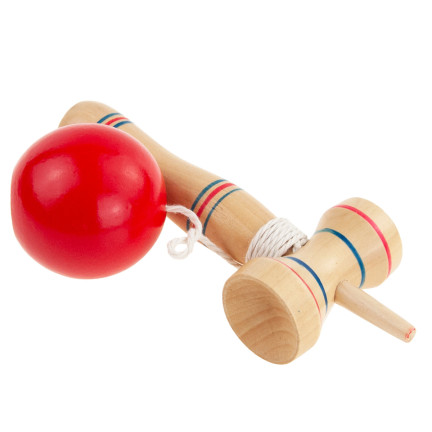 TG67313 kendama – klasická japonská dřevěná hra na obratnost, při které se chytají míčky