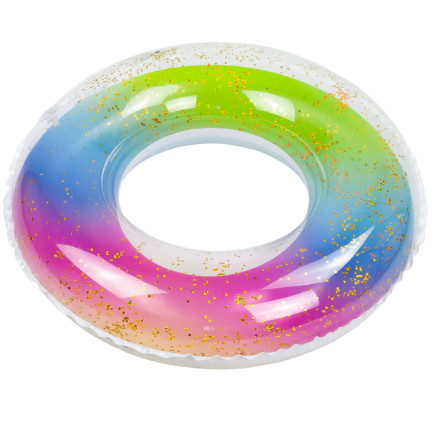 TG67354 NAFUKOVACÍ PLAVACÍ KOLO GLITTER RAINBOW PRO DĚTI