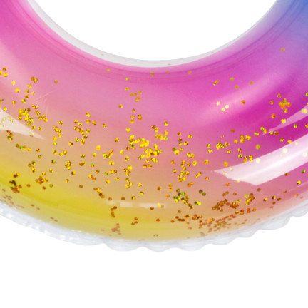 TG67354 NAFUKOVACÍ PLAVACÍ KOLO GLITTER RAINBOW PRO DĚTI