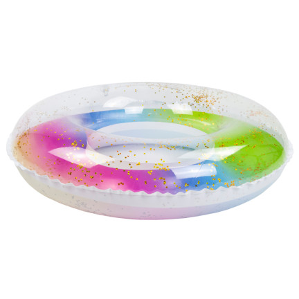 TG67354 NAFUKOVACÍ PLAVACÍ KOLO GLITTER RAINBOW PRO DĚTI