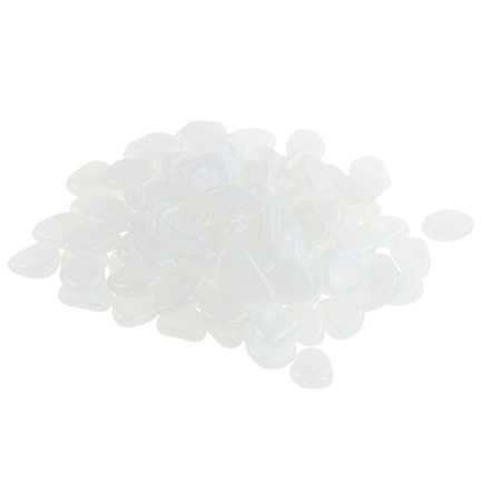 TG67713-2 svítící kamínky, fluorescenční kamínky, 100 ks, bílé dekorativní kamínky