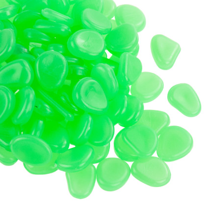 TG67713-3 svítící kameny, fluorescenční kamínky, 100 ks, zelené