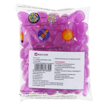 TG67713-7 svítící kamínky, fluorescenční kamínky, 100 kusů, dekorativní