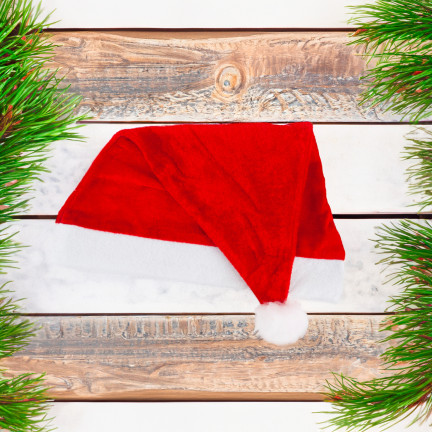 TG69514 čepice Santa Clause, plusová čepice s bambulí, univerzální velikost, červená