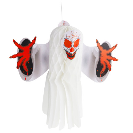 Sada halloweenských ozdob, papírové, různé barvy, halloweenské dekorace, balónky, girlanda, ozdoby na stůl, sada