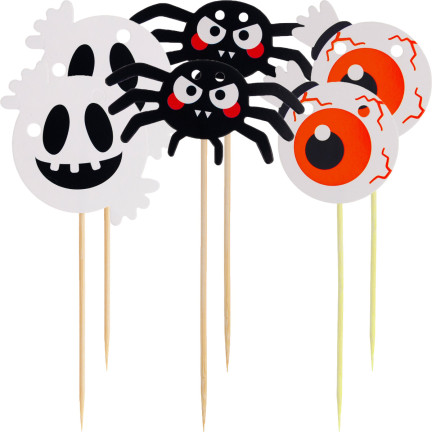 Sada halloweenských ozdob, papírové, různé barvy, halloweenské dekorace, balónky, girlanda, ozdoby na stůl, sada