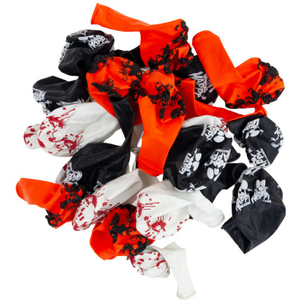 Sada halloweenských ozdob, papírové, různé barvy, halloweenské dekorace, balónky, girlanda, ozdoby na stůl, sada