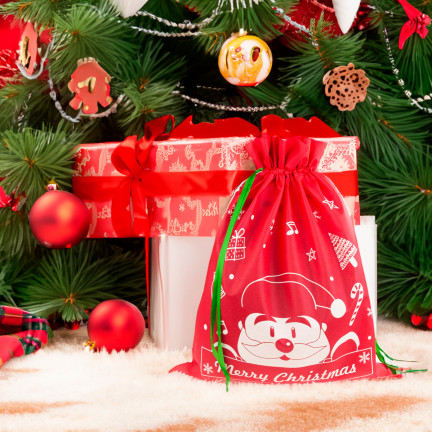 TG70466-2  vánoční taška na dárky od Santy, dárková taška, obal, červená, velká