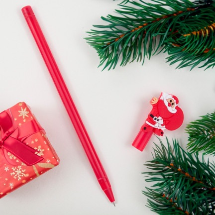 TG70496 vánoční gelové pero s motivem Santa Clause, dárek k svátku svatého Mikuláše, sada 4 ks/balení