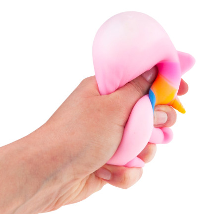 TG71174  mačkací antistresová hračka – duhový jednorožec, smyslová squishy