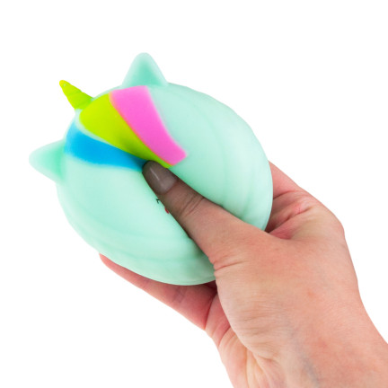 TG71174  mačkací antistresová hračka – duhový jednorožec, smyslová squishy