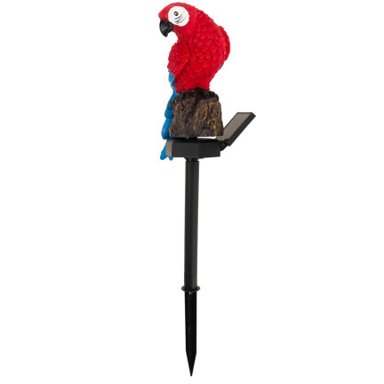 TG71280 solární lampa ve tvaru papouška, zapichovací zahradní LED lampa se solárním senzorem soumraku