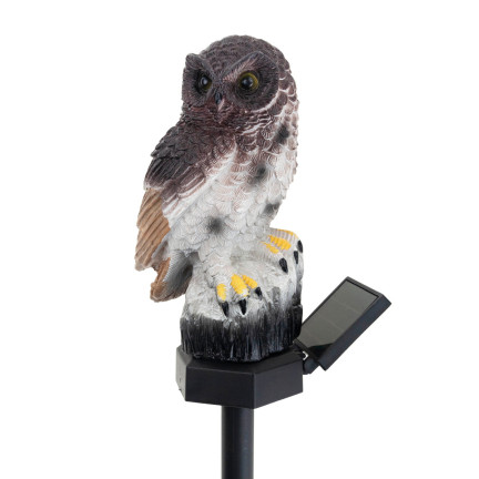 TG71281 solární lampa ve tvaru sovy, zahradní LED lampa, zapichovací lampa, zahradní dekorace