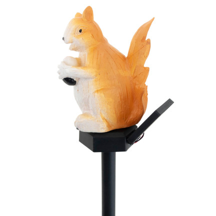 TG71282 solární lampa ve tvaru veverky, zapichovací zahradní LED lampa, solární senzor soumraku