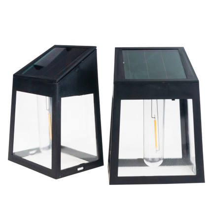TG71390 solární nástěnná lampa, nástěnné svítidlo, 2 ks LED žárovek, senzor soumraku