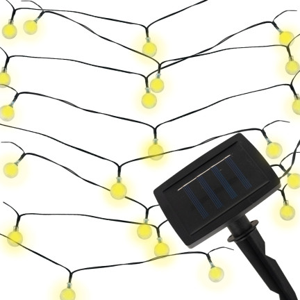TG71398-1 SOLÁRNÍ LAMPA GIRLANDA 20LED 5M ZAHRADNÍ LAMPA PRO BALKÓNOVÝ ŘETĚZEC SVĚTELNÉHO KRUHU