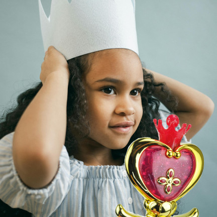 TG72959 svítící kouzelná hůlka, růžová, pro princezny a víly, svítí při hře