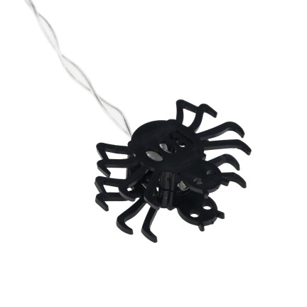 TG73004 pavoučí světýlka, světelná girlanda s 10 LED diodami, halloweenská dekorace, strašidelná