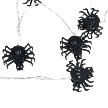 TG73004 pavoučí světýlka, světelná girlanda s 10 LED diodami, halloweenská dekorace, strašidelná