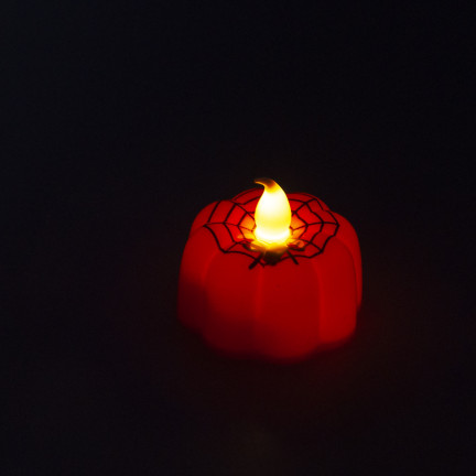 TG73370-1 LED svíčky ve tvaru dýní, halloweenské lucerny, dekorace, sada 12 ks, na baterie