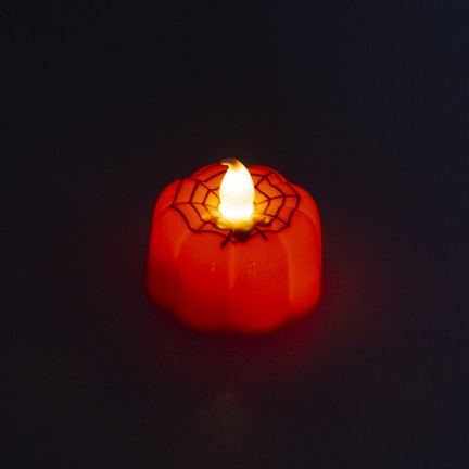 TG73370-1 LED svíčky ve tvaru dýní, halloweenské lucerny, dekorace, sada 12 ks, na baterie