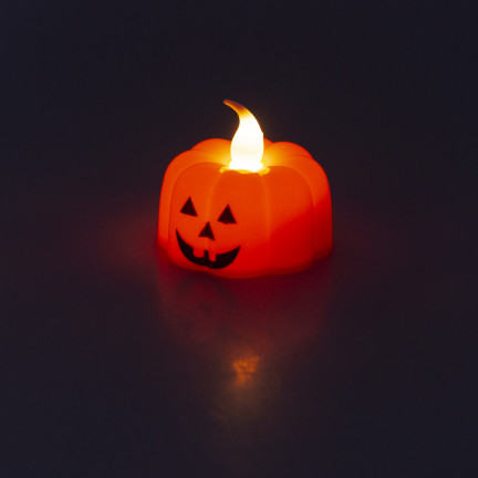 TG73370-1 LED svíčky ve tvaru dýní, halloweenské lucerny, dekorace, sada 12 ks, na baterie