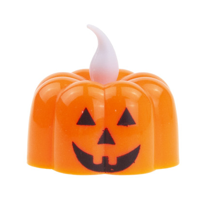 TG73370-1 LED svíčky ve tvaru dýní, halloweenské lucerny, dekorace, sada 12 ks, na baterie