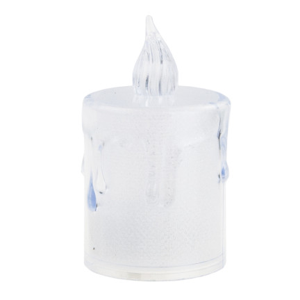 LED svíčka, plastová, teplý bílý plamen, lesklá, univerzální dekorace, výška 7 cm