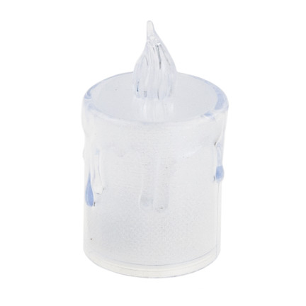 LED svíčka, plastová, teplý bílý plamen, lesklá, univerzální dekorace, výška 7 cm