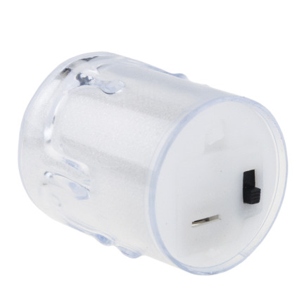 LED svíčka, plastová, teplý bílý plamen, lesklá, univerzální dekorace, výška 7 cm