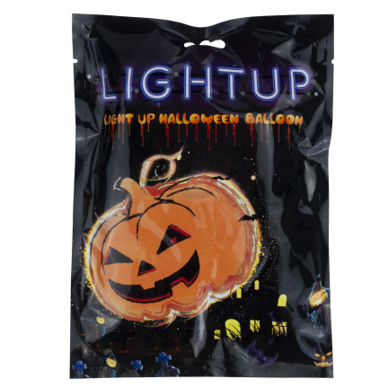 TG74159 halloweenské LED balónky, 5 ks, svítící dýně, oranžové dekorace