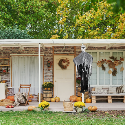 TG74161 závěsná halloweenská dekorace – lebka, duch, přízrak