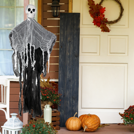 TG74161 závěsná halloweenská dekorace – lebka, duch, přízrak