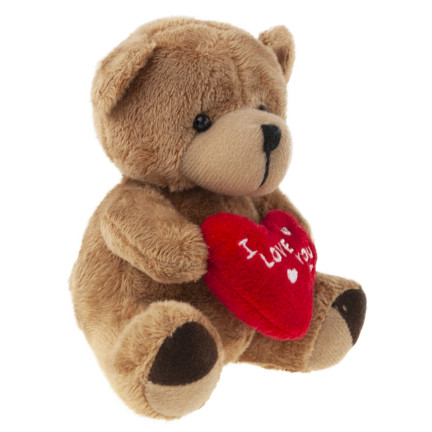 TG75260  hnědý medvídek – Valentýn, Mikuláš, srdce a „I love you“ – plyšák