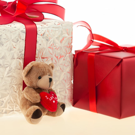 TG75260  hnědý medvídek – Valentýn, Mikuláš, srdce a „I love you“ – plyšák