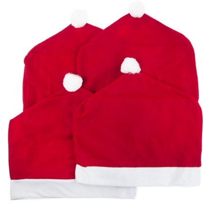 TG76548 potahy na opěrky hlavy do auta – čepice Santa Clause, sada 4 ks