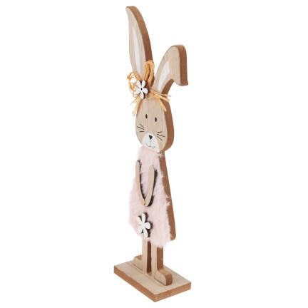 TG77277 velikonoční ozdoba, dřevěný králík, velikonoční figurka