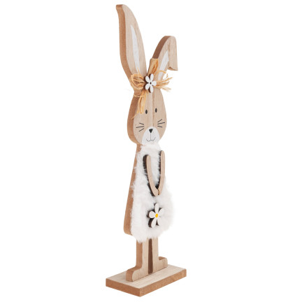 TG77277 velikonoční ozdoba, dřevěný králík, velikonoční figurka