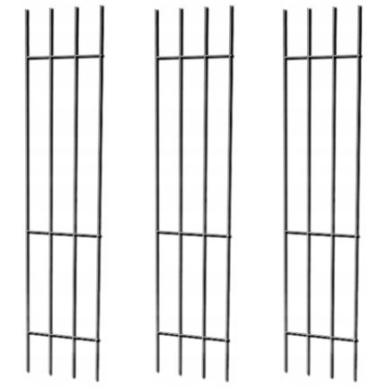 TG77602 kovová zahradní pergola, opora pro růže a květiny, mřížka, sada 3 ks.