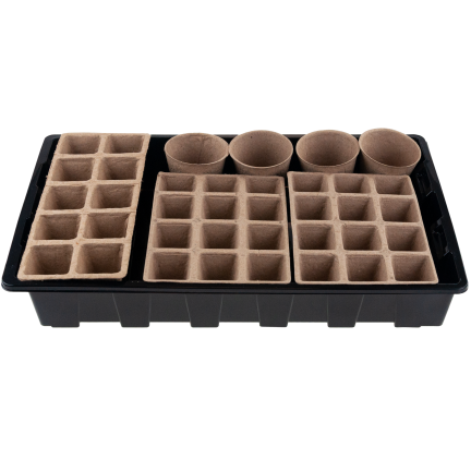 TG77613 sada na sazenice, mini skleník na sazenice, rašelinové květináče