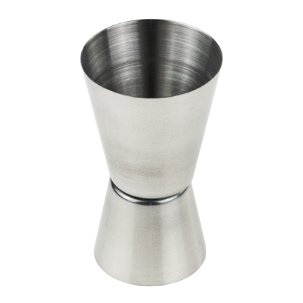 TG77668 oboustranná barová odměrka – kovová sklenička 25/50 ml