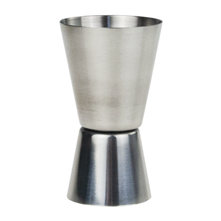 TG77668 oboustranná barová odměrka – kovová sklenička 25/50 ml