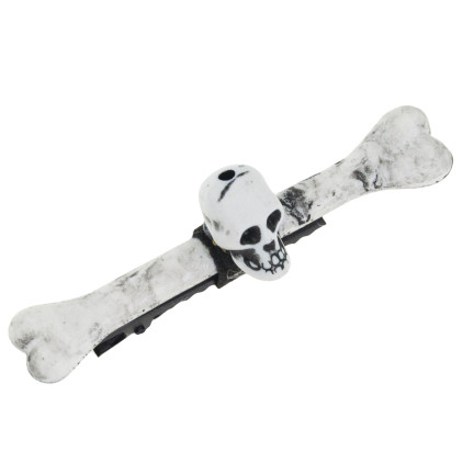 Sponky do vlasů, halloweenské ozdoby, doplněk k kostýmu, vzor s lebkami, kostlivec, sada 2 ks.