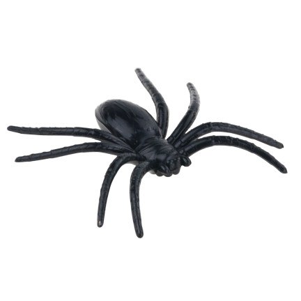 Umělé pavouky, černé, halloweenské dekorace, černá tarantule, sada 8 ks, 8 cm