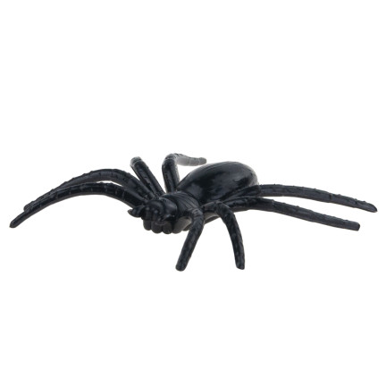 Umělé pavouky, černé, halloweenské dekorace, černá tarantule, sada 8 ks, 8 cm