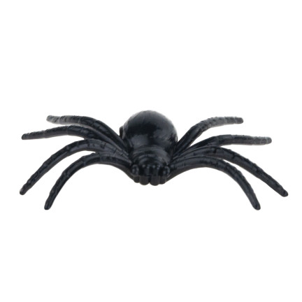 Umělé pavouky, černé, halloweenské dekorace, černá tarantule, sada 8 ks, 8 cm