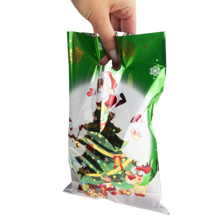 Dárkové tašky, sáčky na dárky, igelitové sáčky, na Mikuláš, vánoční, sada 10 ks.